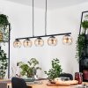 Koyoto lampa wisząca, kula świetlna, lampa wisząca bursztynowy, przezroczysty, 5-punktowe