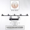 Koyoto lampa wisząca, kula świetlna, lampa wisząca bursztynowy, przezroczysty, 5-punktowe