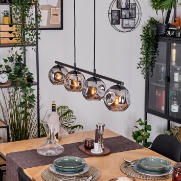 Ripoll lampa wisząca, kula świetlna, lampa wisząca przydymiony, 4-punktowe
