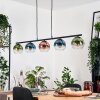 Koyoto lampa wisząca, kula świetlna, lampa wisząca niebeieski, zielony, przezroczysty, miedziany, 5-punktowe