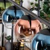 Koyoto lampa wisząca, kula świetlna, lampa wisząca niebeieski, zielony, przezroczysty, miedziany, 5-punktowe