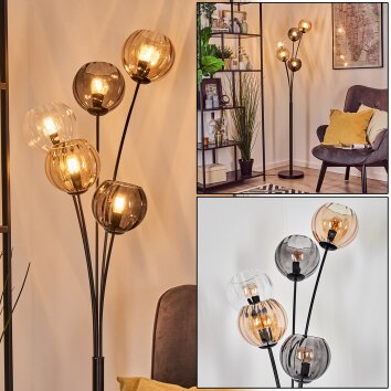 Koyoto Kula świetlna, Lampa stojąca W kolorze bursztynu, Przezroczysty, Przydymiony, 5-punktowe