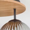 Ripoll Lampa sufitowa, Kula świetlna Brązowy, Wygląd drewna, Czarny, 3-punktowe