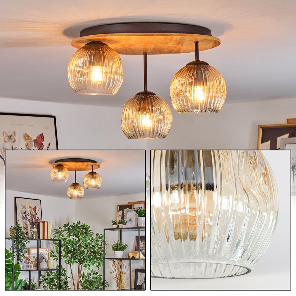 Ripoll Lampa sufitowa, Kula świetlna Ecru, Czarny, 3-punktowe main product photo