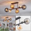 Koyoto lampa sufitowa, kula świetlna bursztynowy, przezroczysty, przydymiony, 6-punktowe