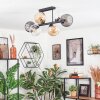 Koyoto lampa sufitowa, kula świetlna bursztynowy, przezroczysty, przydymiony, 6-punktowe