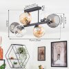 Koyoto lampa sufitowa, kula świetlna bursztynowy, przezroczysty, przydymiony, 6-punktowe