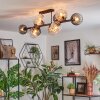 Koyoto lampa sufitowa, kula świetlna bursztynowy, przezroczysty, przydymiony, 10-punktowe