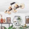 Koyoto lampa sufitowa, kula świetlna bursztynowy, przezroczysty, 10-punktowe