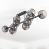 Koyoto lampa sufitowa, kula świetlna przydymiony, 10-punktowe