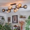 Koyoto lampa sufitowa, kula świetlna bursztynowy, przezroczysty, przydymiony, 10-punktowe