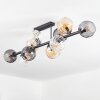 Koyoto lampa sufitowa, kula świetlna bursztynowy, przezroczysty, przydymiony, 10-punktowe