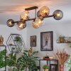 Koyoto lampa sufitowa, kula świetlna bursztynowy, przezroczysty, przydymiony, 10-punktowe