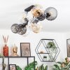 Koyoto Lampa sufitowa, Kula świetlna W kolorze bursztynu, Przezroczysty, Przydymiony, 10-punktowe