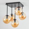 Gastor Lampa sufitowa, Kula świetlna W kolorze bursztynu, 5-punktowe