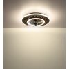 Oświetlenie Globo Trevino lampa z wentylatorem LED Ecru, Czarny, 1-punktowy, Zdalne sterowanie