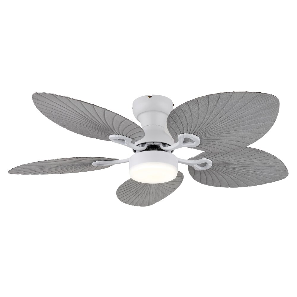 Oświetlenie Globo Elise lampa z wentylatorem LED Szary, Biały, 1-punktowy, Zdalne sterowanie main product photo