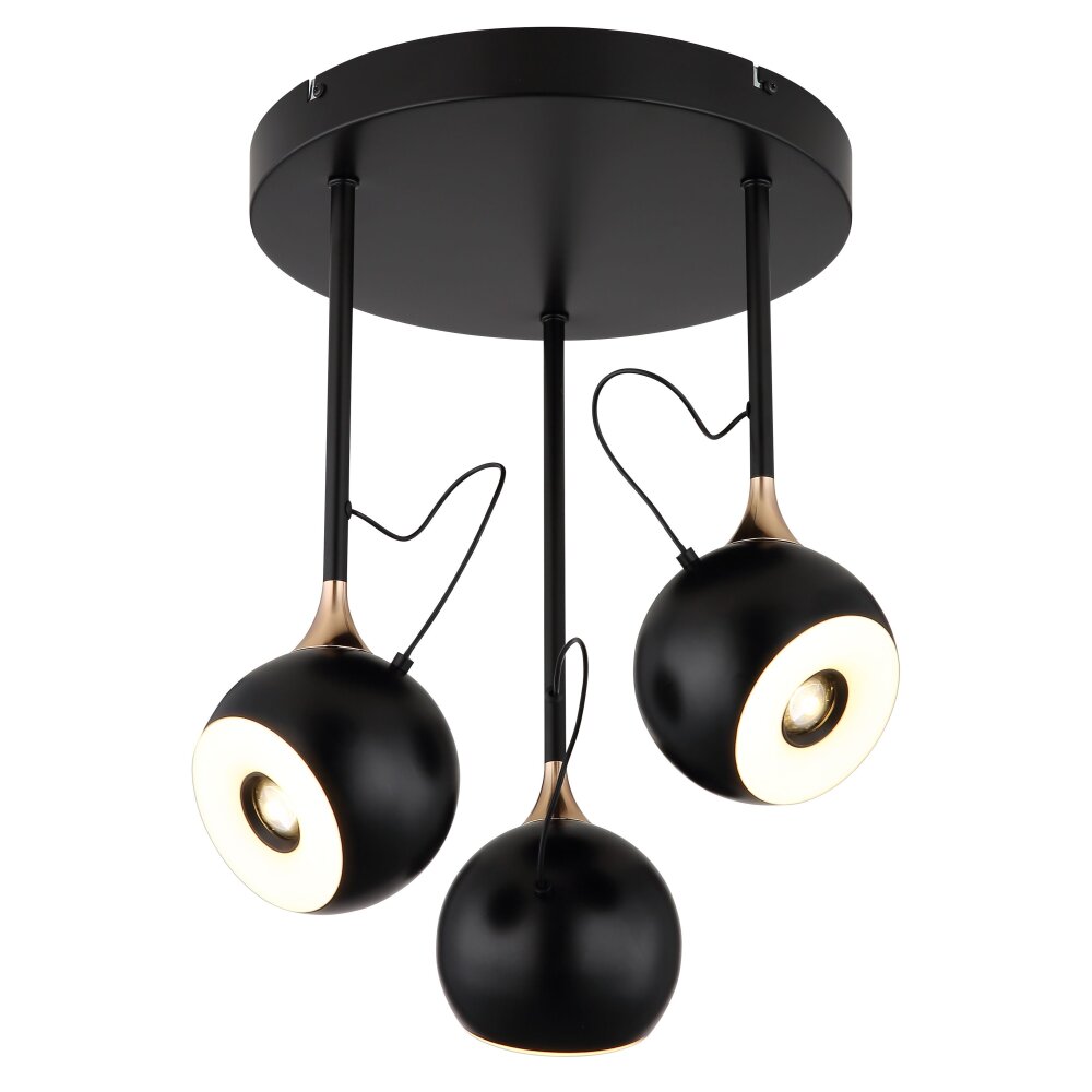 Oświetlenie Globo Donovan Lampa sufitowa LED Chrom, Czarny, 1-punktowy main product photo