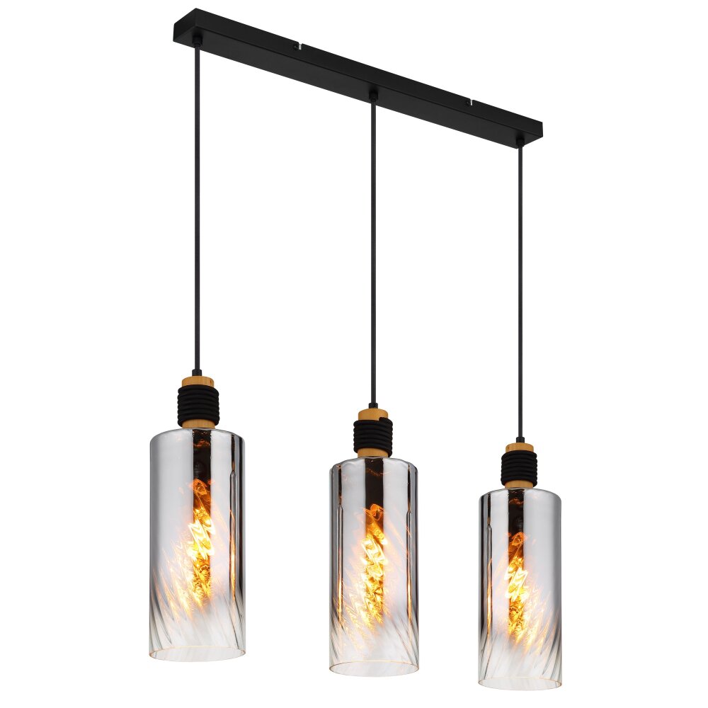 Oświetlenie Globo Osborne Lampa wisząca Brązowy, Czarny, 3-punktowe main product photo