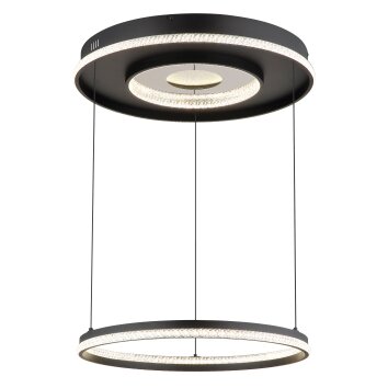 Oświetlenie Globo Marsh Lampa wisząca LED Czarny, 1-punktowy, Zdalne sterowanie