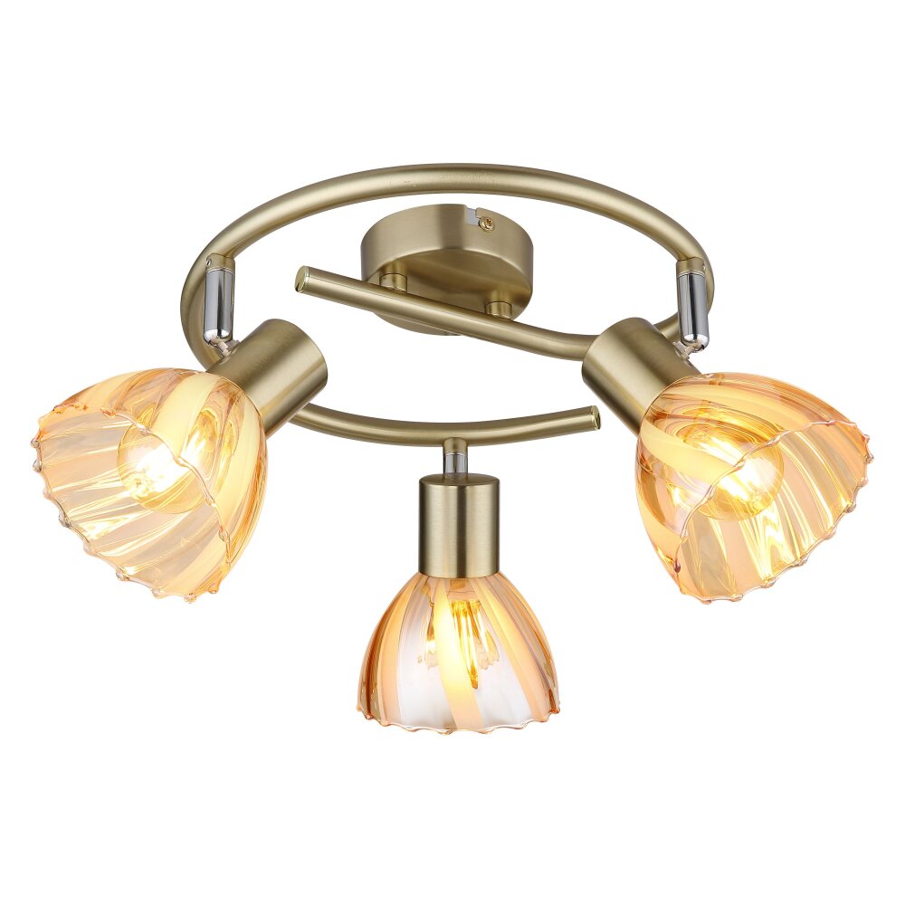 Oświetlenie Globo Zachery Lampa sufitowa Mosiądz, 3-punktowe main product photo