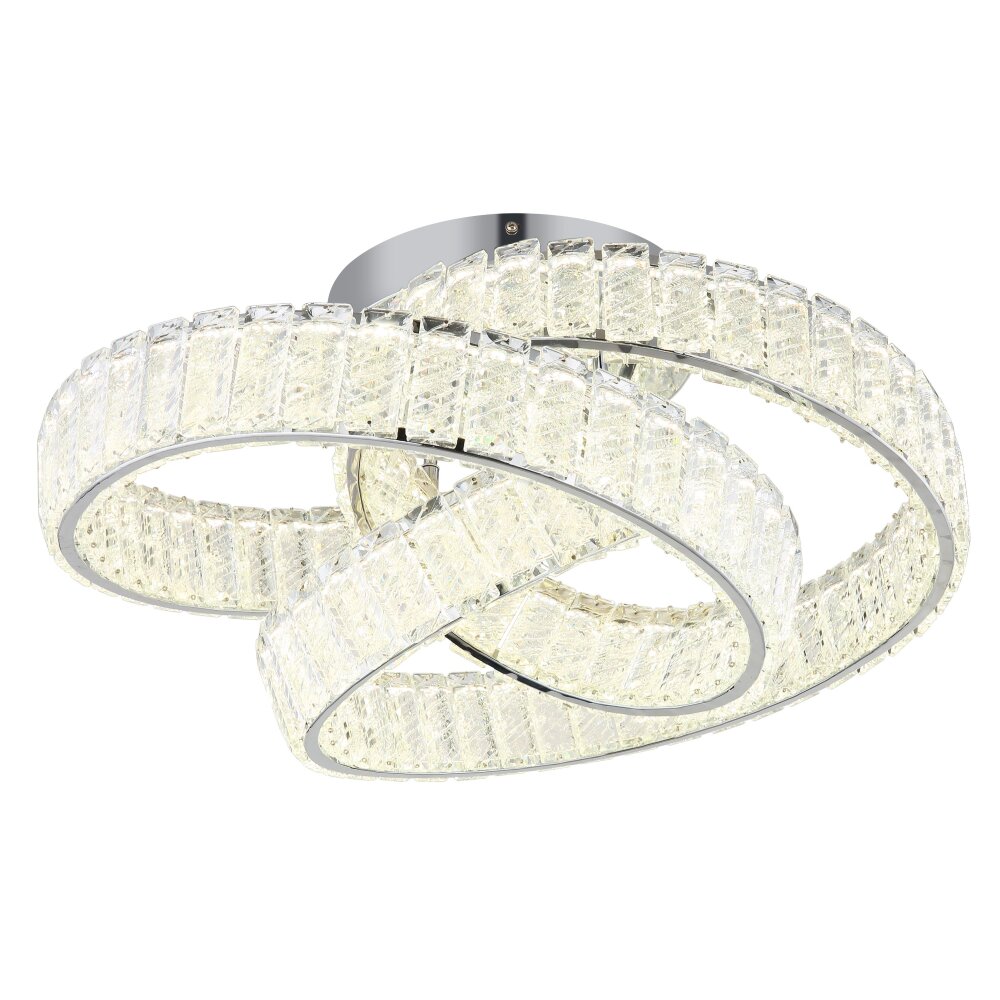 Oświetlenie Globo Mucky Lampa sufitowa LED Chrom, 1-punktowy, Zdalne sterowanie main product photo