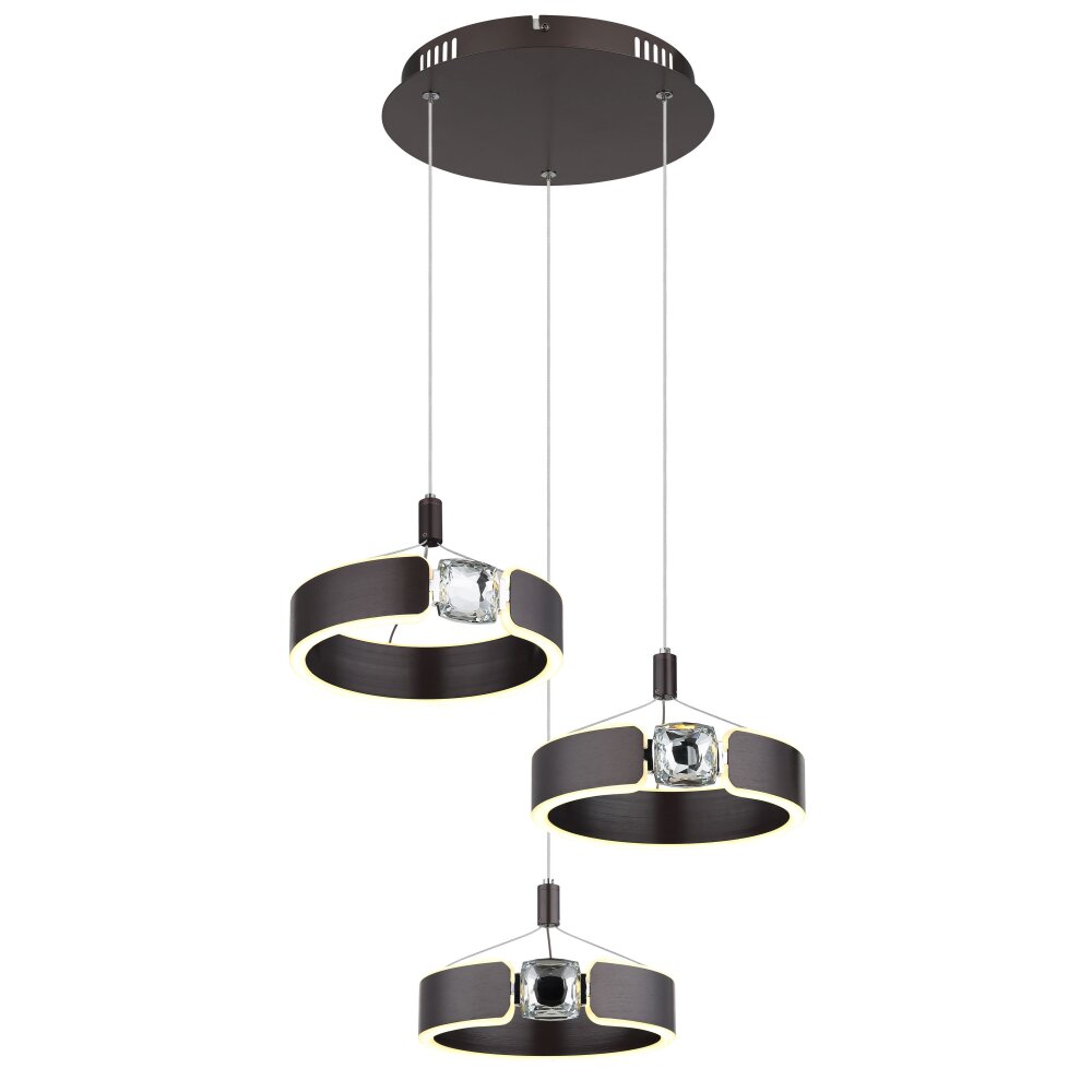 Oświetlenie Globo Hendricks Lampa wisząca LED Brązowy, 1-punktowy main product photo