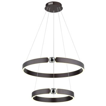 Oświetlenie Globo Hendricks Lampa wisząca LED Brązowy, 1-punktowy