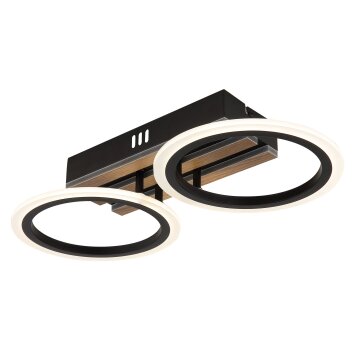 Oświetlenie Globo Blevins lampa sufitowa LED kolory naturalne, czarny, 1-punktowy