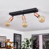 Tulla Lampa Sufitowa Miedź, Czarny, 3-punktowe
