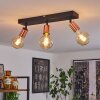Tulla Lampa Sufitowa Miedź, Czarny, 3-punktowe