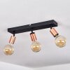 Tulla Lampa Sufitowa Miedź, Czarny, 3-punktowe