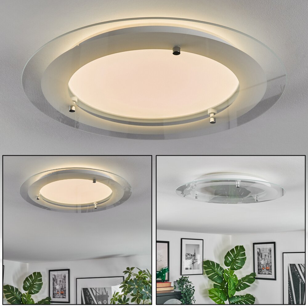 Ipres Lampa sufitowa, Panel LED Srebrny, Biały, 1-punktowy main product photo