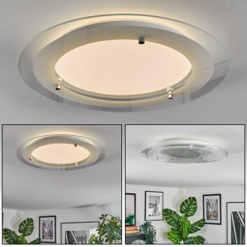 Ipres Lampa sufitowa, Panel LED Srebrny, Biały, 1-punktowy Ipres Lampa sufitowa, Panel LED Srebrny, Biały, 1-punktowy