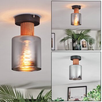 Mador lampa sufitowa kolory naturalne, czarny, 1-punktowy