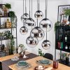 Gastor Lampa wisząca, Kula świetlna, Lampa wisząca Chrom, Przezroczysty, Przydymiony, 8-punktowe