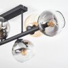 Koyoto Lampa sufitowa, Kula świetlna W kolorze bursztynu, Przezroczysty, Przydymiony, 6-punktowe