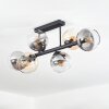 Koyoto Lampa sufitowa, Kula świetlna W kolorze bursztynu, Przezroczysty, Przydymiony, 6-punktowe