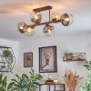 Koyoto Lampa sufitowa, Kula świetlna W kolorze bursztynu, Przezroczysty, Przydymiony, 6-punktowe