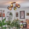 Gastor lampa sufitowa, kula świetlna niebeieski, zielony, przezroczysty, miedziany, 6-punktowe