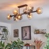 Ripoll Lampa sufitowa, Kula świetlna W kolorze bursztynu, Przezroczysty, Przydymiony, 8-punktowe