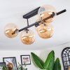 Chehalis Lampa sufitowa, Kula świetlna W kolorze bursztynu, 5-punktowe