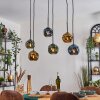 Ripoll lampa wisząca, kula świetlna, lampa wisząca niebeieski, zielony, miedziany, 6-punktowe