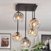 Ripoll Lampa sufitowa, Kula świetlna W kolorze bursztynu, Przezroczysty, Przydymiony, 5-punktowe