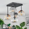 Koyoto lampa sufitowa, kula świetlna bursztynowy, przezroczysty, przydymiony, 5-punktowe