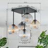 Koyoto lampa sufitowa, kula świetlna bursztynowy, przezroczysty, przydymiony, 5-punktowe