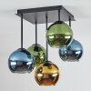 Koyoto Lampa sufitowa, Kula świetlna Niebeieski, Złoty, Zielony, 5-punktowe