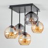 Koyoto Lampa sufitowa, Kula świetlna 37 cm W kolorze bursztynu, Przydymiony, 5-punktowe