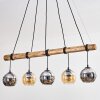 Koyoto lampa wisząca, kula świetlna, lampa wisząca kolory naturalne, czarny, 5-punktowe