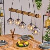 Koyoto Lampa wisząca, Kula świetlna, Lampa wisząca Ecru, Czarny, 5-punktowe